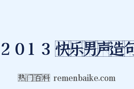 2013快乐男声造句是什么意思的图片